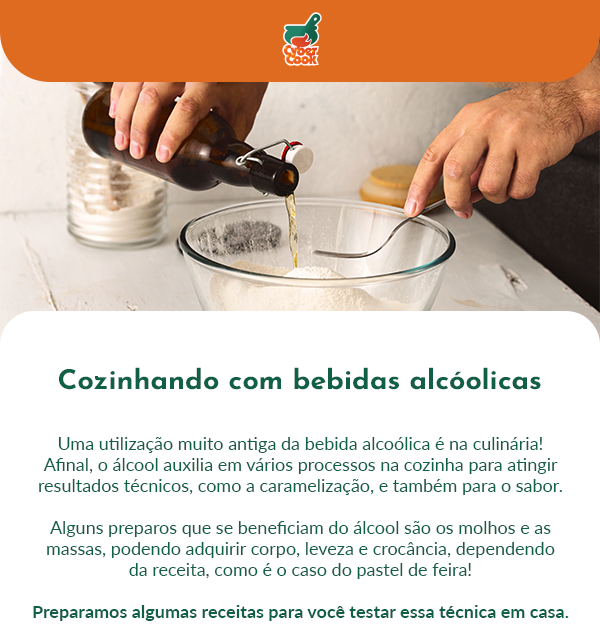 Cozinhando com bebidas alcóolicas