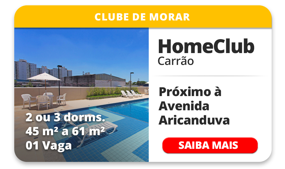 HOME CLUB CARR&Atilde;O ? 2 E 3 DORMS ? 45m&sup2; a 61m&sup2; ? 01 VAGA 