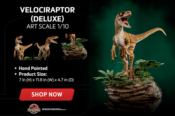 Statue Velociraptor Deluxe - Jurassic World Lost World - Art Scale 1/10 - Iron Studios