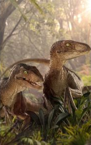 Statue Just The Two Raptors Deluxe - Jurassic Park - Art Scale 1/10 - Iron Studios