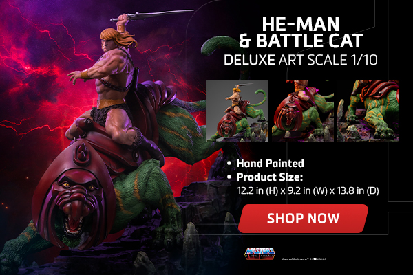 Statue He-Man and Battle Cat Deluxe - Masters of the Universe - Art Scale 1/10 - Iron Studios